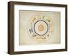 Zodiac Calendar, from an Atlas of the World in 33 Maps, Venice, 1st September 1553-Battista Agnese-Framed Giclee Print