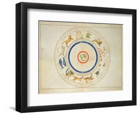 Zodiac Calendar, from an Atlas of the World in 33 Maps, Venice, 1st September 1553-Battista Agnese-Framed Giclee Print