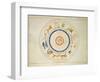 Zodiac Calendar, from an Atlas of the World in 33 Maps, Venice, 1st September 1553-Battista Agnese-Framed Giclee Print