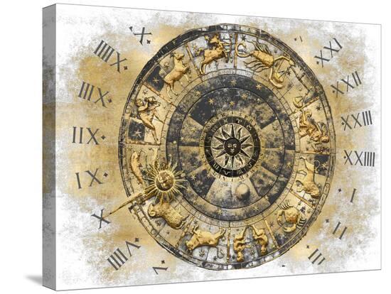 Zodiac Calendar I-Oliver Jeffries-Stretched Canvas