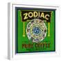 Zodiac Coffee Label - New Orleans, LA-Lantern Press-Framed Art Print