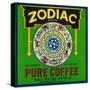 Zodiac Coffee Label - New Orleans, LA-Lantern Press-Stretched Canvas