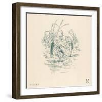 Zodiac Pisces-null-Framed Art Print