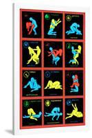 Zodiac Positions (Blacklight)-null-Framed Blacklight Poster