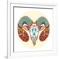 Zodiac Signs - Aries-krasstin-Framed Premium Giclee Print