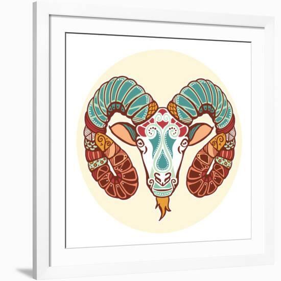 Zodiac Signs - Aries-krasstin-Framed Premium Giclee Print