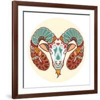 Zodiac Signs - Aries-krasstin-Framed Premium Giclee Print