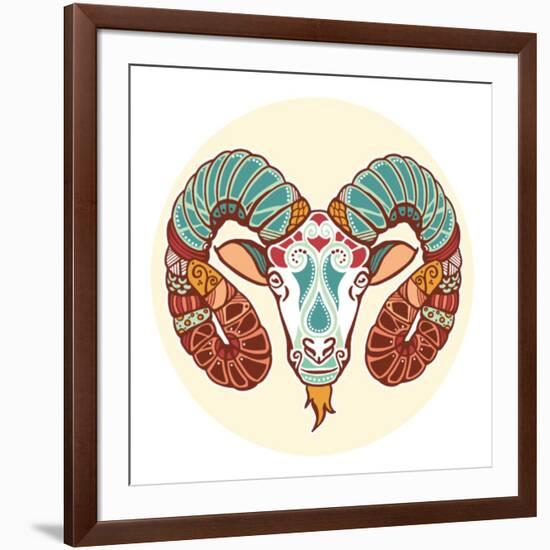 Zodiac Signs - Aries-krasstin-Framed Premium Giclee Print