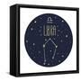 Zodiac Signs Doodle Set - Libra-Radiocat-Framed Stretched Canvas