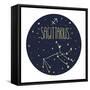 Zodiac Signs Doodle Set - Sagittarius-Radiocat-Framed Stretched Canvas