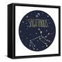 Zodiac Signs Doodle Set - Sagittarius-Radiocat-Framed Stretched Canvas