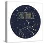 Zodiac Signs Doodle Set - Sagittarius-Radiocat-Stretched Canvas