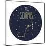 Zodiac Signs Doodle Set - Scorpius-Radiocat-Mounted Art Print