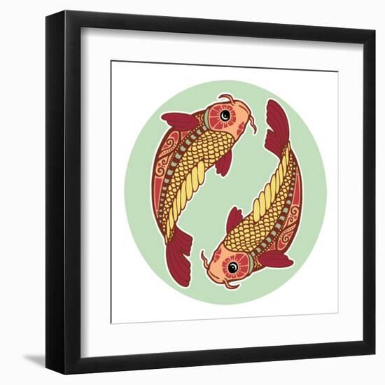 Zodiac Signs - Pisces-krasstin-Framed Art Print