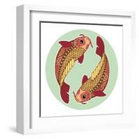 Zodiac Signs - Pisces-krasstin-Framed Art Print