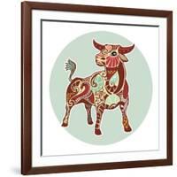 Zodiac Signs - Taurus-krasstin-Framed Art Print