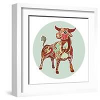 Zodiac Signs - Taurus-krasstin-Framed Art Print