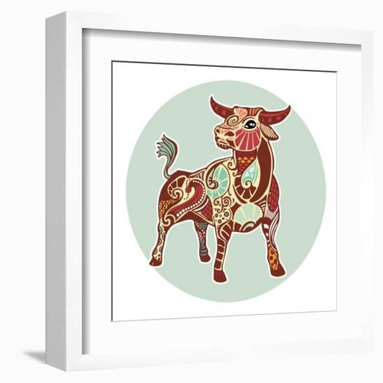 Zodiac Signs - Taurus-krasstin-Framed Art Print