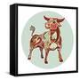 Zodiac Signs - Taurus-krasstin-Framed Stretched Canvas