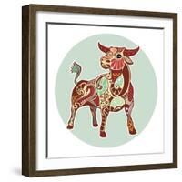 Zodiac Signs - Taurus-krasstin-Framed Art Print