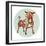 Zodiac Signs - Taurus-krasstin-Framed Art Print