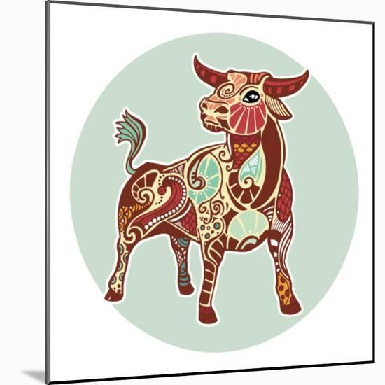 Zodiac Signs - Taurus-krasstin-Mounted Art Print