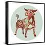 Zodiac Signs - Taurus-krasstin-Framed Stretched Canvas