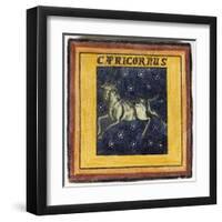 Zodiac Tile / Capricorn-null-Framed Art Print