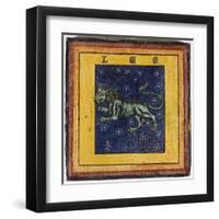 Zodiac Tile / Leo-null-Framed Art Print