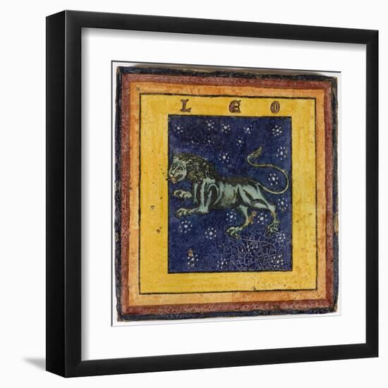 Zodiac Tile / Leo-null-Framed Art Print