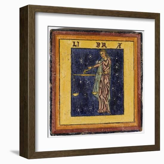 Zodiac Tile / Libra-null-Framed Art Print