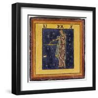 Zodiac Tile / Libra-null-Framed Art Print