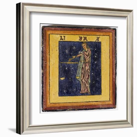 Zodiac Tile / Libra-null-Framed Art Print