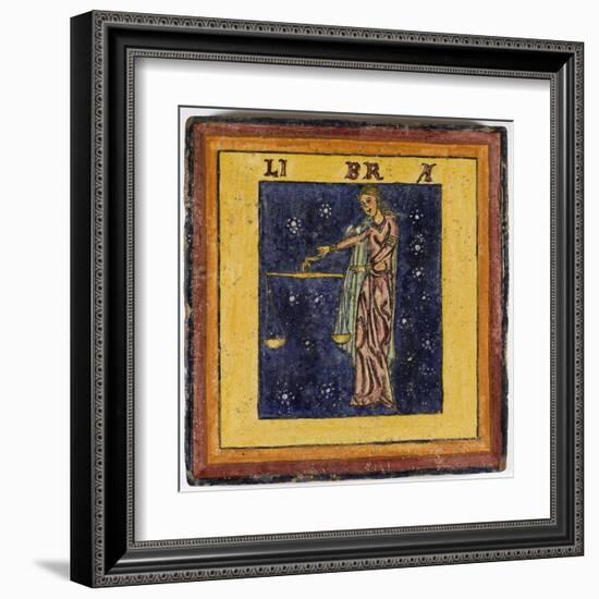 Zodiac Tile / Libra-null-Framed Art Print