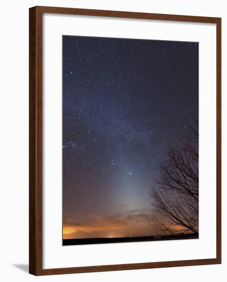 Zodiacal Light And Milky Way Over the Texas Plains-Stocktrek Images-Framed Photographic Print