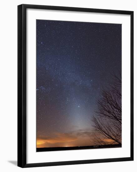 Zodiacal Light And Milky Way Over the Texas Plains-Stocktrek Images-Framed Photographic Print