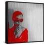 Zoe in Red-NaxArt-Framed Stretched Canvas