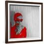 Zoe in Red-NaxArt-Framed Art Print