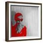 Zoe in Red-NaxArt-Framed Art Print