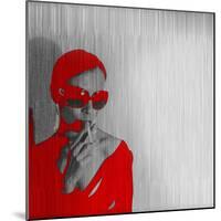 Zoe in Red-NaxArt-Mounted Art Print