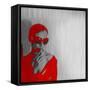 Zoe in Red-NaxArt-Framed Stretched Canvas