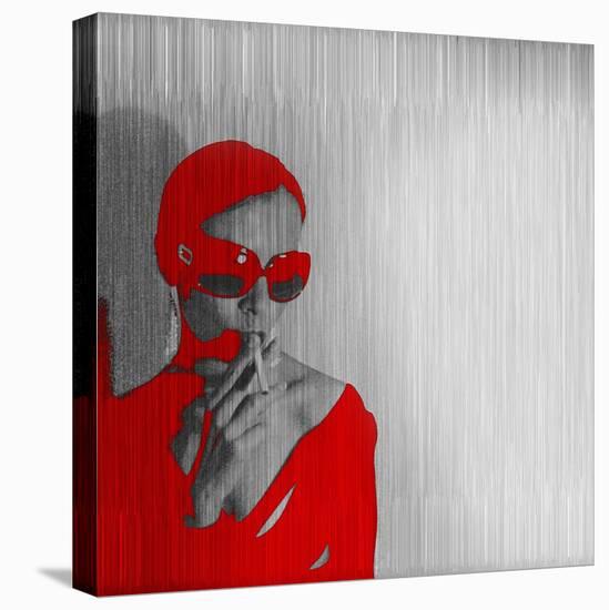 Zoe in Red-NaxArt-Stretched Canvas