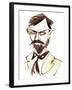 Zoltan Kodaly, Hungarian composer, ethnomusicologist and teacher,, caricatured as a younger man-Neale Osborne-Framed Giclee Print