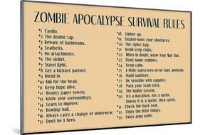 Zombie Apocalypse Rules-null-Mounted Poster