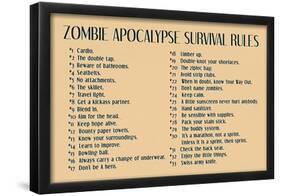 Zombie Apocalypse Rules-null-Framed Poster
