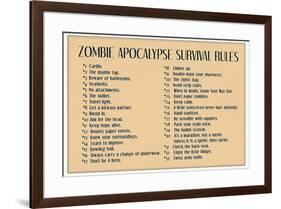 Zombie Apocalypse Rules-null-Framed Poster