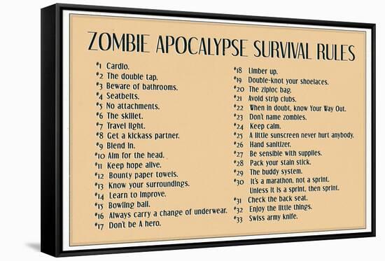 Zombie Apocalypse Rules-null-Framed Stretched Canvas