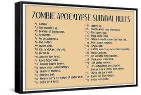 Zombie Apocalypse Rules-null-Framed Stretched Canvas