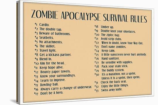 Zombie Apocalypse Rules-null-Stretched Canvas