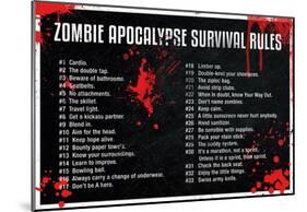 Zombie Apocalypse Survival Rules-null-Mounted Poster